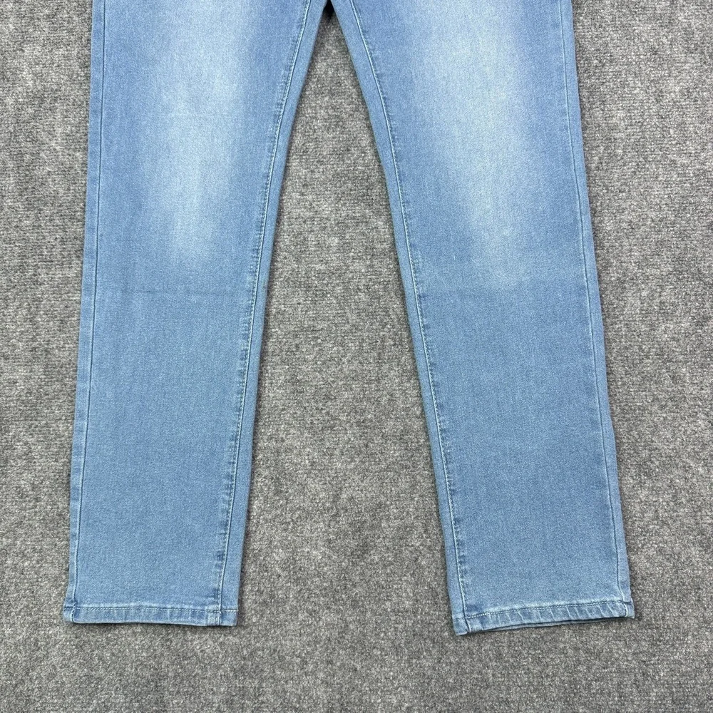 Blu Rock Jeans Mens 34x31 Slim Fit Light Blue 4 Way Stretch Flex Denim NWT